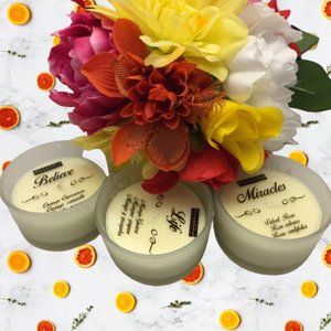 (BUNDLE) BELIVE, LIFE, MIRACLE CENTED CANDLES